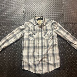 Coastal Brand Men's Long Sleeve Plaid Western Snap-Button Front Shirt